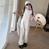 2024 Νέο μοντέρνο παντελόνι για κορίτσια με στάμπα για την άνοιξη και το φθινόπωρο για παιδικό μοντέρνο παντελόνι πλάτης 4T-14T ευέλικτο παντελόνι