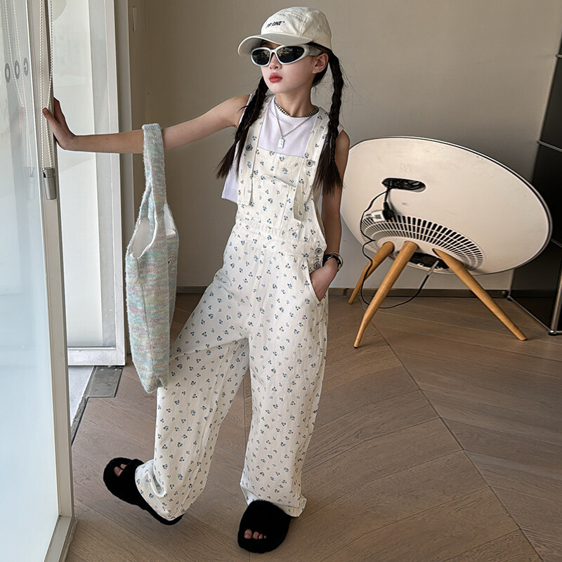 2024 Νέο μοντέρνο παντελόνι για κορίτσια με στάμπα για την άνοιξη και το φθινόπωρο για παιδικό μοντέρνο παντελόνι πλάτης 4T-14T ευέλικτο παντελόνι