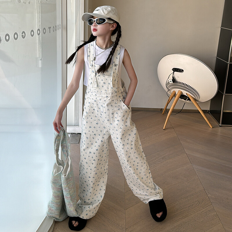 2024 Νέο μοντέρνο παντελόνι για κορίτσια με στάμπα για την άνοιξη και το φθινόπωρο για παιδικό μοντέρνο παντελόνι πλάτης 4T-14T ευέλικτο παντελόνι