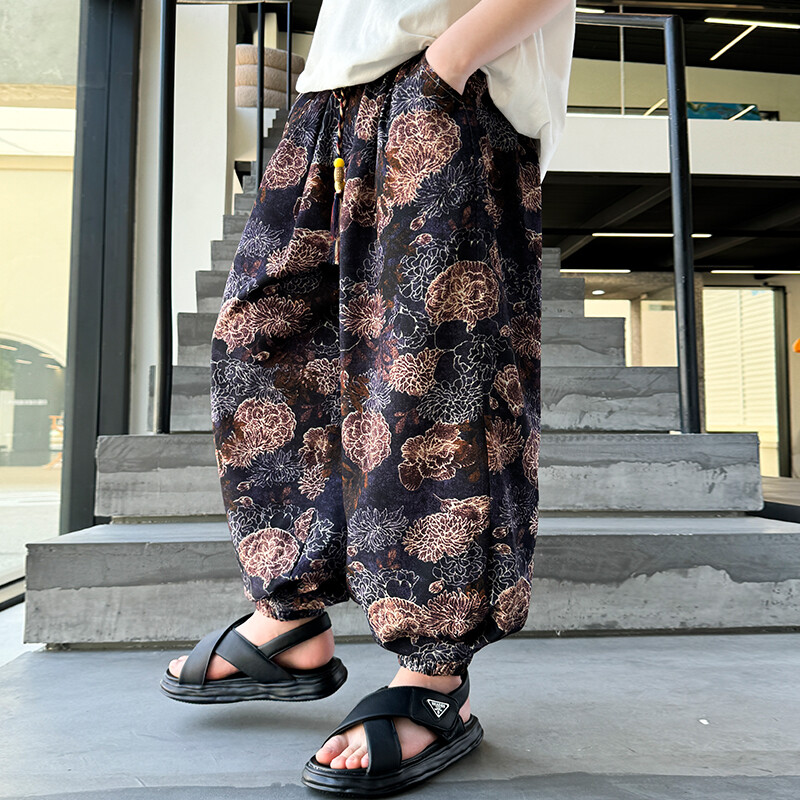 Teismeliste poiste sääsetõrjepüksid vabad vabad õhukesed kiirelt kuivavad laste pojengide disain tänavarõivad lastepüksid 5-14 a