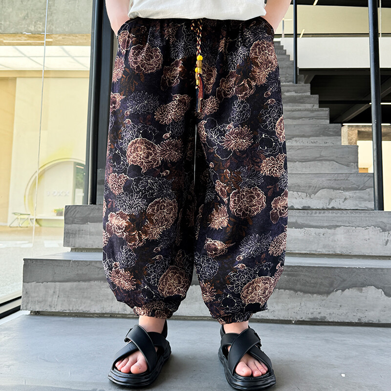 Teismeliste poiste sääsetõrjepüksid vabad vabad õhukesed kiirelt kuivavad laste pojengide disain tänavarõivad lastepüksid 5-14 a