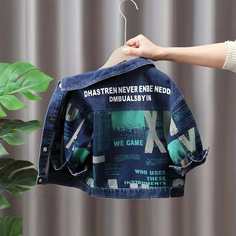 Παιδικά Αγόρια Τζιν Μπουφάν Βρεφικά Παλτό Άνοιξη Φθινόπωρο Νέα Μόδα Παιδικά Παιδικά Μπουφάν Τζιν Τζιν 2 4 6 8 10 Τ