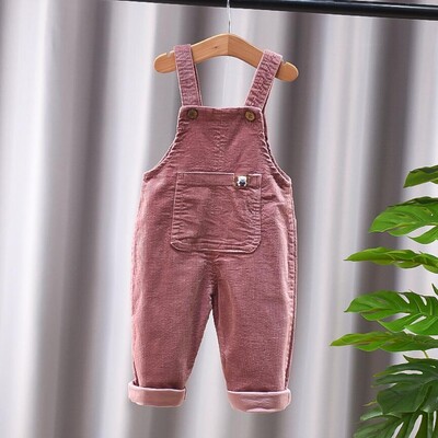 Παιδικά Παντελόνια Μονόχρωμα Αγόρια και Κορίτσια Casual Παντελόνια Κοτλέ λουράκια Παντελόνι Βρεφικό Παντελόνι για 1-4 Χρόνια Παιδικό Παντελόνι