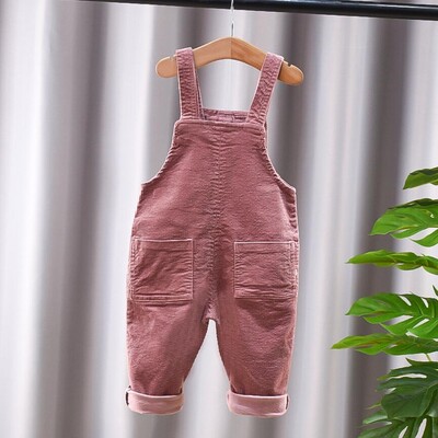 Παιδικά Παντελόνια Μονόχρωμα Αγόρια και Κορίτσια Casual Παντελόνια Κοτλέ λουράκια Παντελόνι Βρεφικό Παντελόνι για 1-4 Χρόνια Παιδικό Παντελόνι