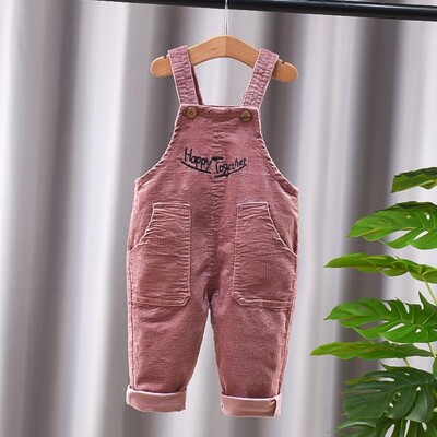 Παιδικά Παντελόνια Μονόχρωμα Αγόρια και Κορίτσια Casual Παντελόνια Κοτλέ λουράκια Παντελόνι Βρεφικό Παντελόνι για 1-4 Χρόνια Παιδικό Παντελόνι