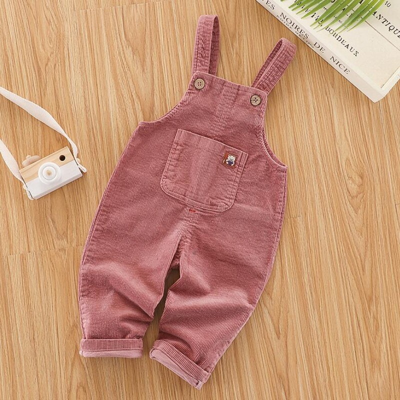Παιδικά Παντελόνια Μονόχρωμα Αγόρια και Κορίτσια Casual Παντελόνια Κοτλέ λουράκια Παντελόνι Βρεφικό Παντελόνι για 1-4 Χρόνια Παιδικό Παντελόνι