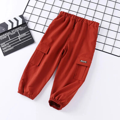 Sügisene kandmine õues täispikad püksid 1-5 aastased poisid vabaaja püksid Laste pükstel on tasku