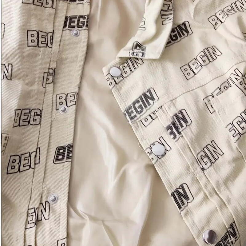 Korejski proljetni traper kaput za dječake Bež jean jakna Dječja odjeća Nove jakne za tinejdžere Djevojčice Ženska odjeća Gornja dječja odjeća