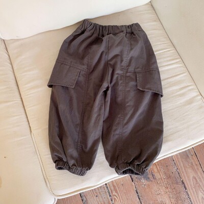 Jesenske modne majice za bebe Dječja odjeća Široke ležerne hlače za dječake Jednobojne harem hlače za djevojčice Retro udobne dječje pamučne hlače