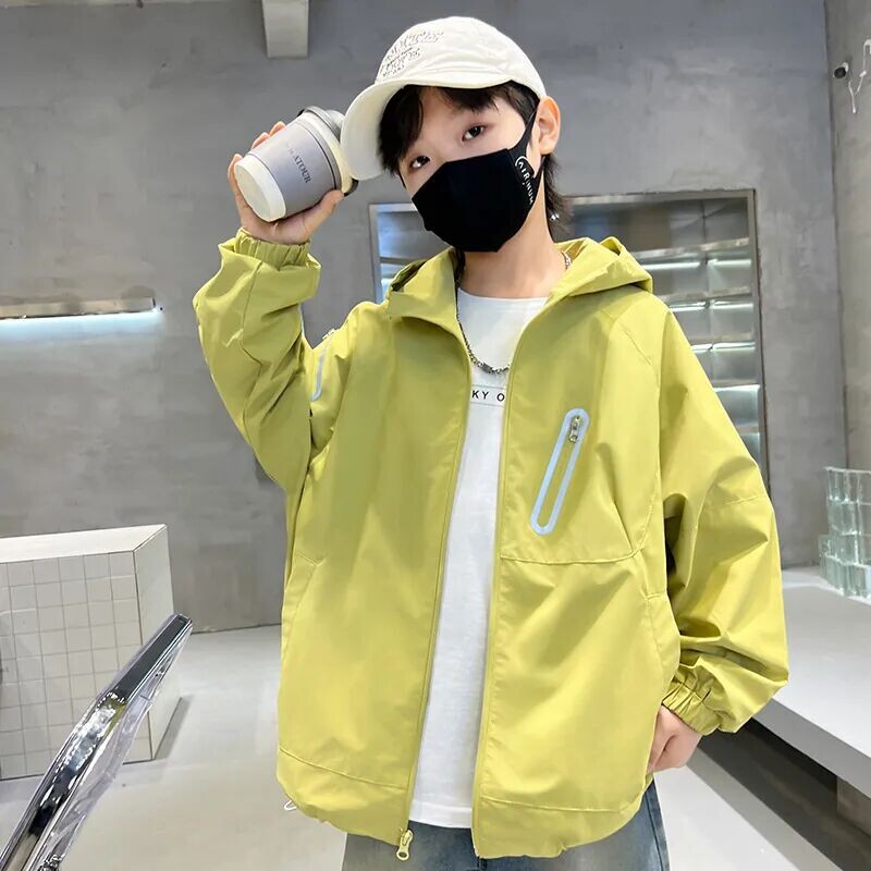 Modne dječje jakne za dječake Ležerna dječja vjetrovka s kapuljačom i kaputom Gornja odjeća za dječake 4 6 8 10 12 godina Dječja odjeća