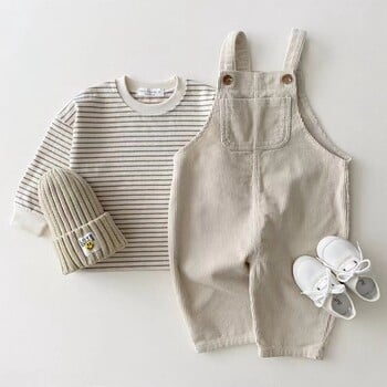 New Born Baby Jumper Παντελόνι Unisex τζιν μακρύ τζιν φλοράλ κοριτσίστικες φόρμες νήπιο κοριτσάκι Dungarees Playsuit Παιδικό παντελόνι