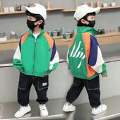 3 5 7 9 12 Y Dječja odjeća Jakna za dječake Proljeće Jesen Novi patchwork kaput Dječja bejzbol jakna Modni top