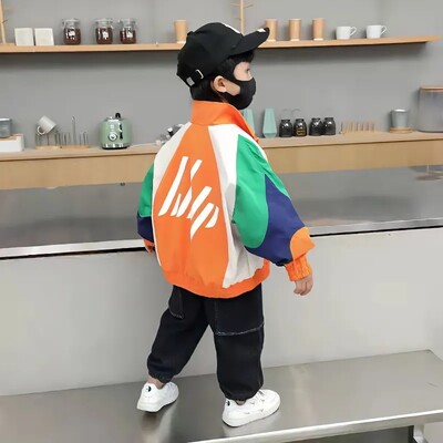 3 5 7 9 12 Y Dječja odjeća Jakna za dječake Proljeće Jesen Novi patchwork kaput Dječja bejzbol jakna Modni top