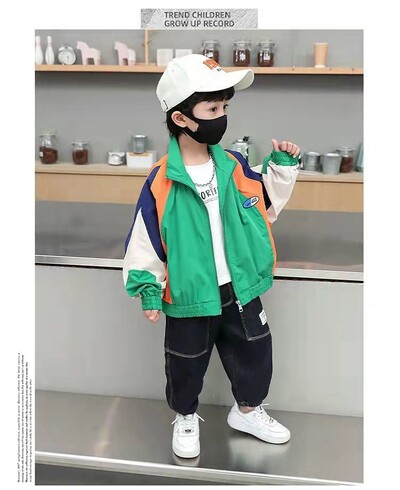 3 5 7 9 12 Y Dječja odjeća Jakna za dječake Proljeće Jesen Novi patchwork kaput Dječja bejzbol jakna Modni top