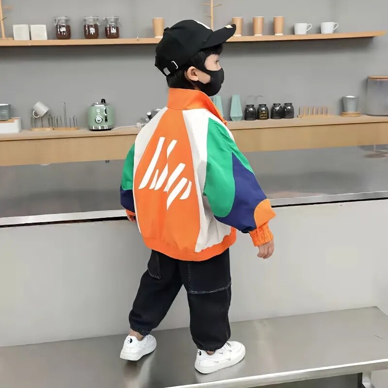 3 5 7 9 12 Y Dječja odjeća Jakna za dječake Proljeće Jesen Novi patchwork kaput Dječja bejzbol jakna Modni top