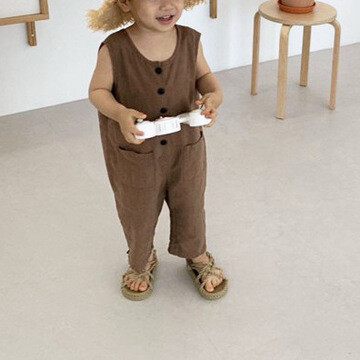 Ležerne hlače u stilu dječaka i djevojčica 2020. slatki kombinezon s dugmadima