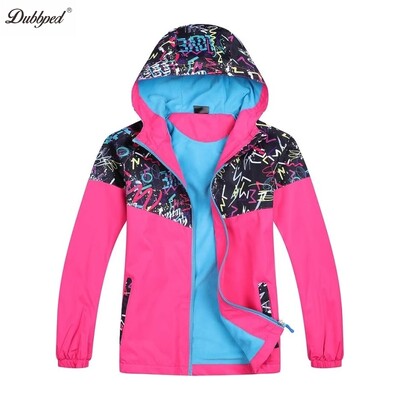 Vodootporna jakna za dječake, baloner, kišna vjetrovka s kapuljačom, flis podstava, ležerna dječja odjeća