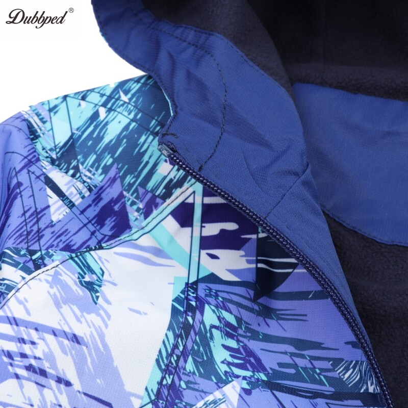 Vodootporna jakna za dječake, baloner, kišna vjetrovka s kapuljačom, flis podstava, ležerna dječja odjeća