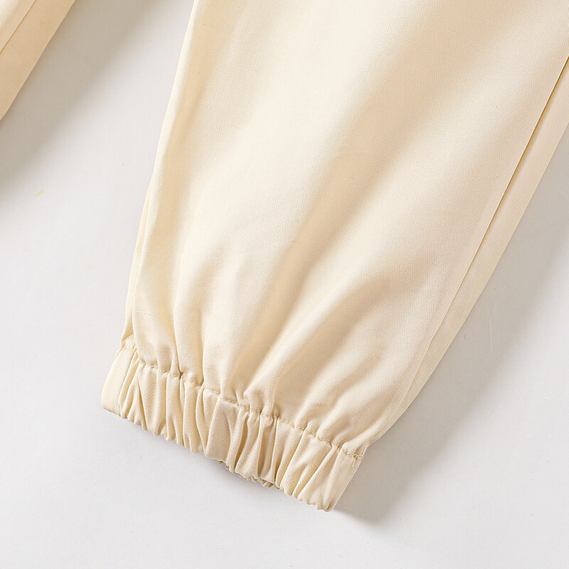 PatPat väikelapse poiss, 100% puuvillased ühevärvilised taskudisainiga elastsed püksid