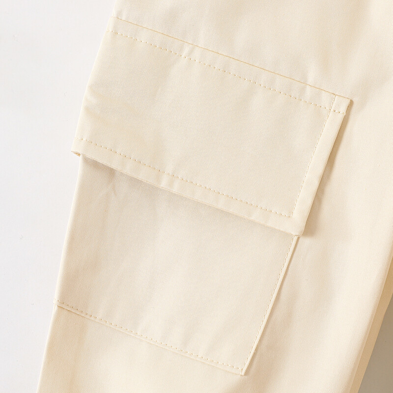 PatPat väikelapse poiss, 100% puuvillased ühevärvilised taskudisainiga elastsed püksid