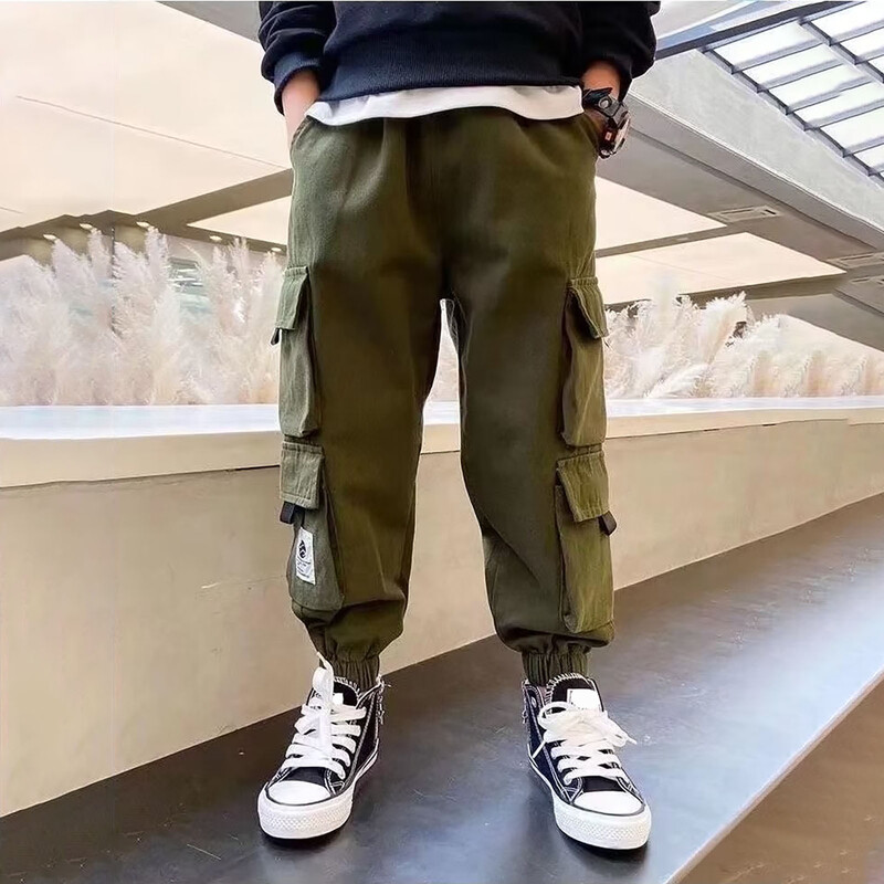 Παιδικά Hip Hop Casual αθλητικά παντελόνια Boys Cargo Παντελόνια Teenage Jogger Παντελόνια Μεγάλα Παιδιά Ψηλόμεση Vintage Streetwear φαρδιά παντελόνια