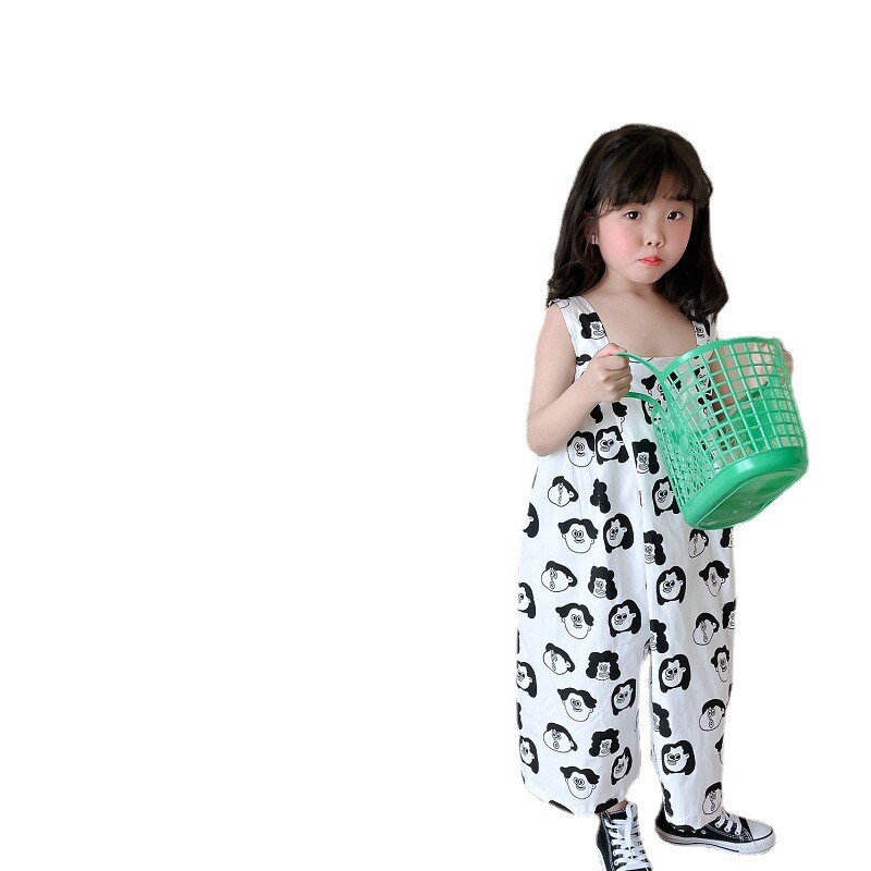 Ljetna odjeća za djevojčice Hlače s naramenicama Hlače s motivima stripova Hlače Modni dječji kombinezoni, udobna dječja odjeća