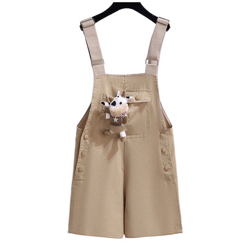 Nova slatka lutka krava Dekoracija kombinezona za djevojčice Ljetni jednobojni dječji kratki hlače s naramenicama za djevojčicu Ležerne labave kratke hlače s tregerima