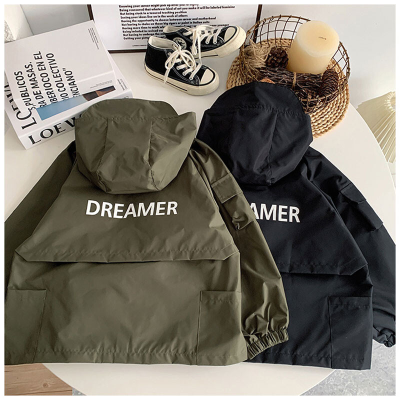 Jakne za dječake Jesen Zima 2024. Dječji kaputi Modne majice s kapuljačom za djecu Tinejdžeri Gornja odjeća Vjetrovke za školsku bebu