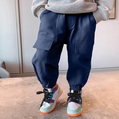Zēnu bikses, izmērs 10-12, uzvalks bērniem, maziem bērniem, unisex, pavasaris, vasara, somi, forši kabatas ielas stila hiphopa bikses Pantalones NiñA