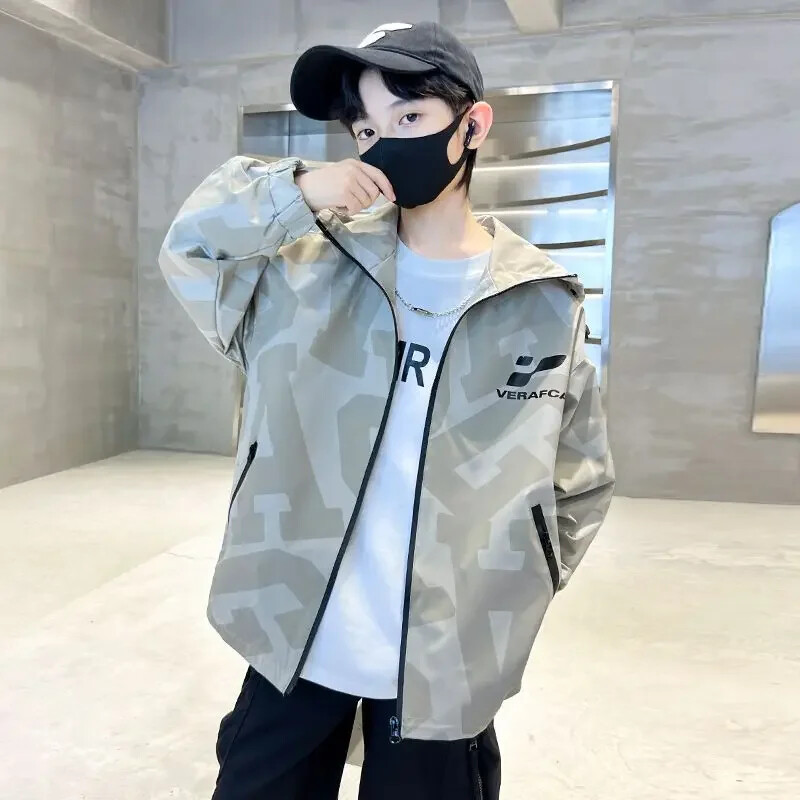 Dječaci 2024 Nova jakna Dječja jesenska zgodni kaputi s kapuljačom Dječje ležerne majice s vjetrovkama Dječja modna odjeća 3-12 godina