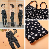 Ljetna dječja odjeća Pamučni pojas bez rukava za djevojčice Dječja odjeća u obliku srca Kombinezon s remenom Odjevni kombinezoni za djevojčice