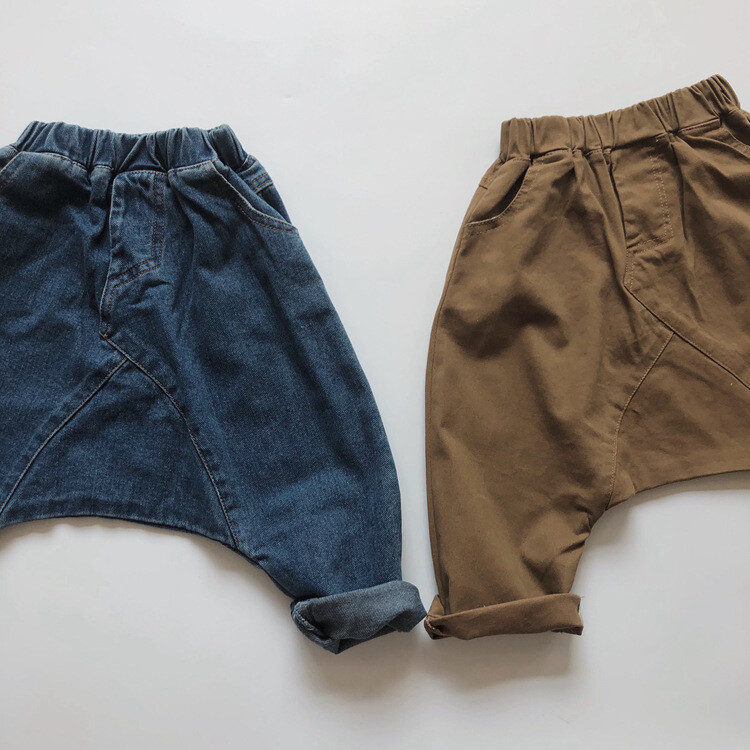 Dječje traperice za dječake Proljeće Jesen Korejski konkavni oblik Retro Hlače za malu djecu Veliki izbor Hlače za dječake Velike PP križne hlače