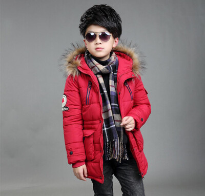 2023 Νέο μεγάλο μέγεθος Keep Warm Χειμερινό μπουφάν για αγόρια 3-14 ετών Γούνινο γιακά με χοντρή κουκούλα Εξωτερικά ενδύματα για παιδιά Παιδικά ανεμοθραύστης εξωτερικού χώρου