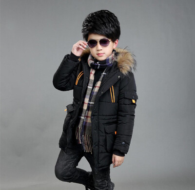 2023 Νέο μεγάλο μέγεθος Keep Warm Χειμερινό μπουφάν για αγόρια 3-14 ετών Γούνινο γιακά με χοντρή κουκούλα Εξωτερικά ενδύματα για παιδιά Παιδικά ανεμοθραύστης εξωτερικού χώρου