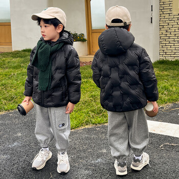 Boys Down Coat Jacket Cotton Outerwear Windbreak 2023 Charming Thicken Velvet Winter Warm Ski Teenagers Παιδικά ρούχα