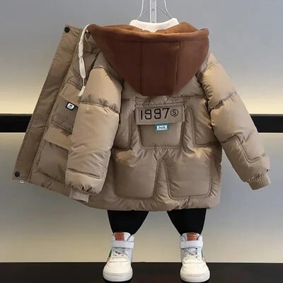 Parka pentru copii Băieți, iarnă, paltoane calde, moda pentru adolescenți, jachete cu glugă îngroșate, pentru copii, iarnă, în aer liber, parka pentru bebeluși, nou