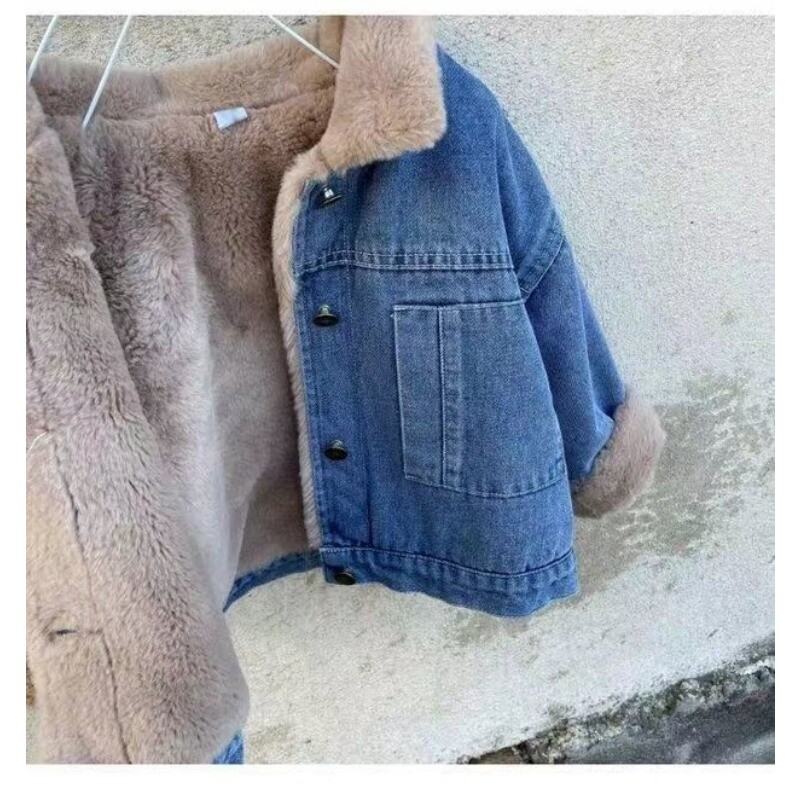 2024. Jesen Zima Gornja odjeća za djecu za velike dječake Kaput od flisa Deblja topla traper jakna za malu djecu Dječaci Parke od 2 do 11 godina