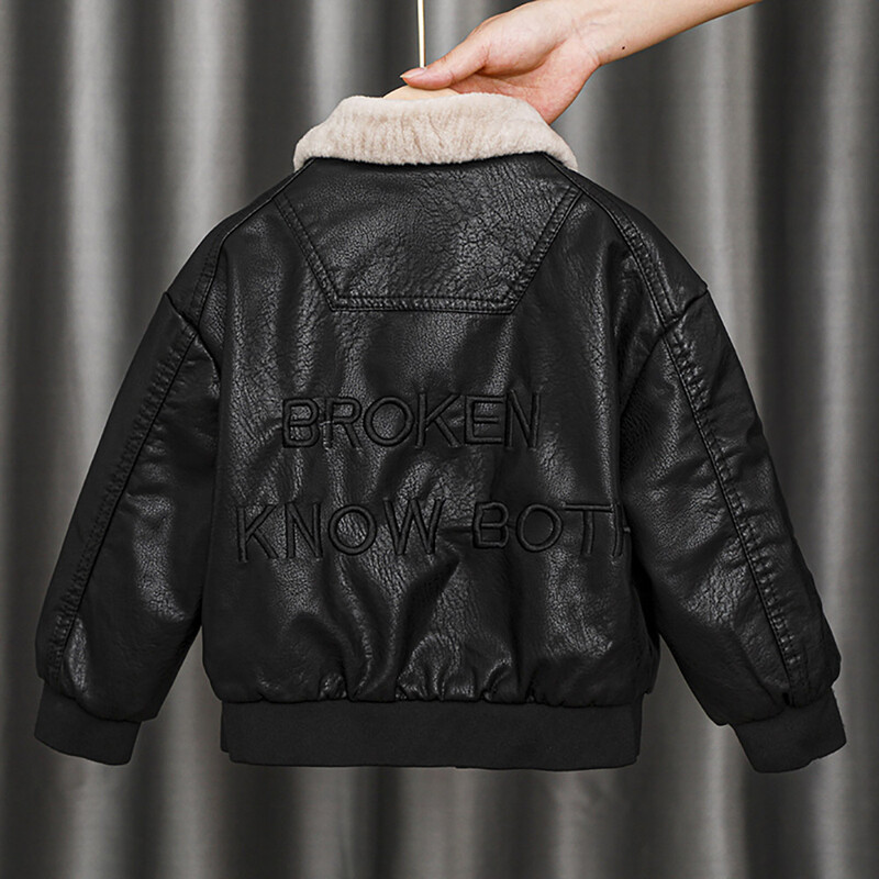 2-8 godina, djeca, dječaci, baršunasti kaputi, nova zimska moda 2022., debele tople kožne biciklističke jakne s patentnim zatvaračem, dječja odjeća, gornja odjeća