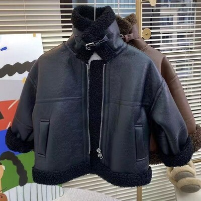 Nove jakne za dječake Debljina kože od flisa Dječji kaputi Modna dječja gornja odjeća Zima Jesen 2023-A0122