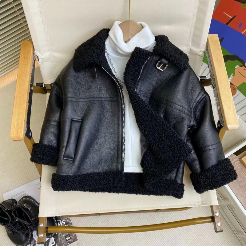 Nove jakne za dječake Debljina kože od flisa Dječji kaputi Modna dječja gornja odjeća Zima Jesen 2023-A0122