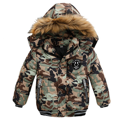 Dječje ležerne jakne s kapuljačom za dječake Odjeća Zima 2024 Nova dječja moda Deblji kaput s dugim rukavima Snowwear Snowsuits