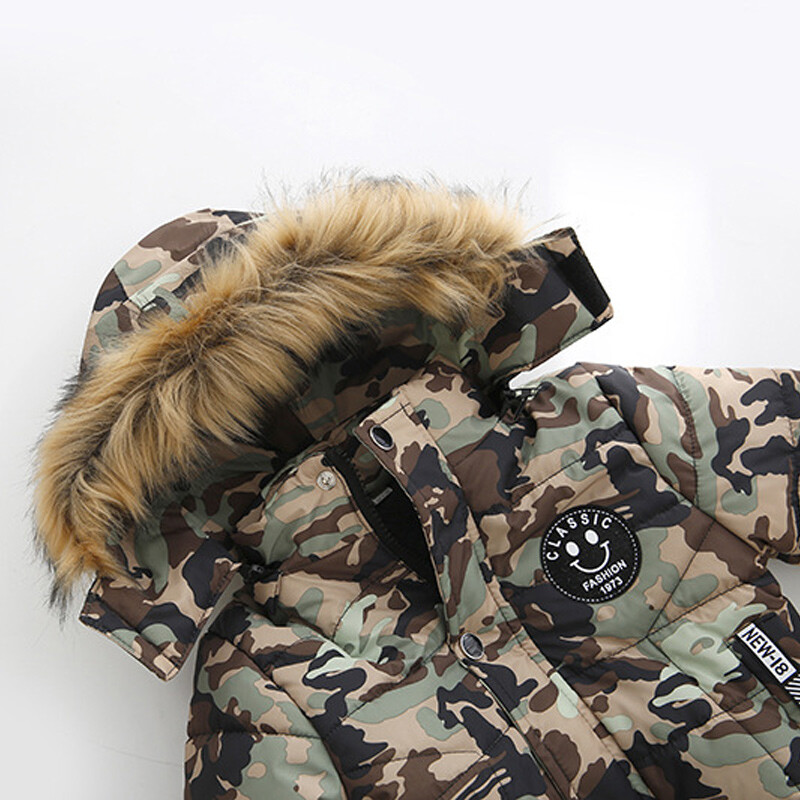 Dječje ležerne jakne s kapuljačom za dječake Odjeća Zima 2024 Nova dječja moda Deblji kaput s dugim rukavima Snowwear Snowsuits