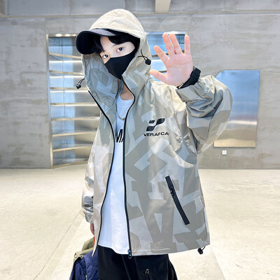 Dječaci 2024 Nova jakna Dječja jesenska zgodni kaputi s kapuljačom Dječje ležerne majice s vjetrovkama Dječja modna odjeća 3-12 godina