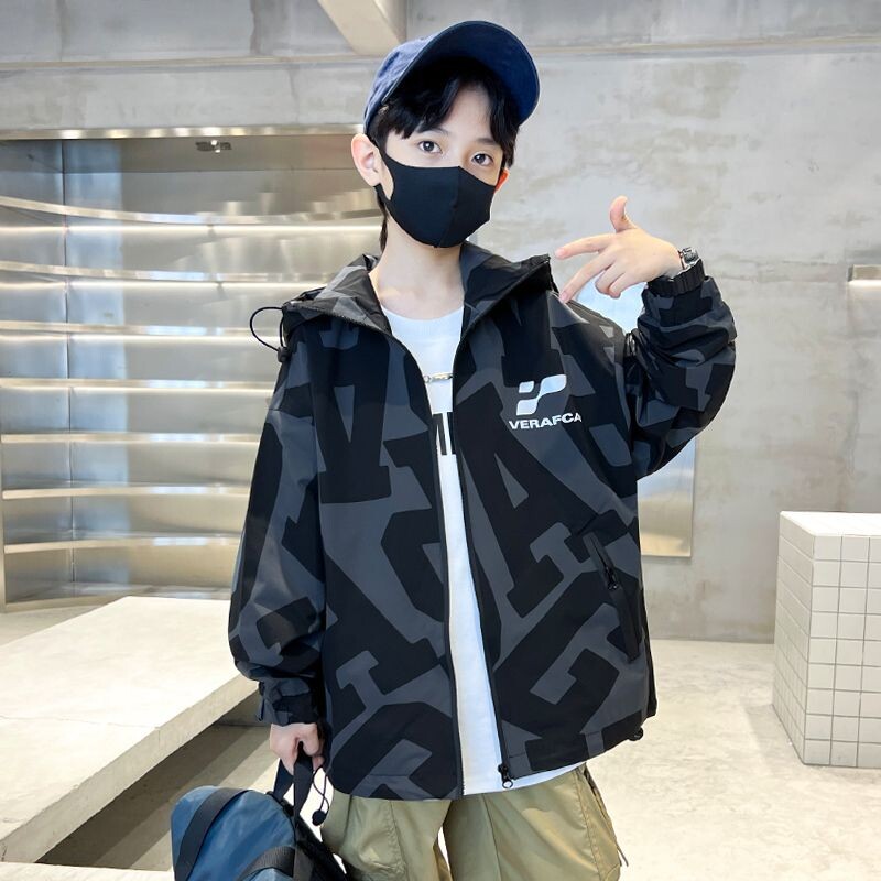 Dječaci 2024 Nova jakna Dječja jesenska zgodni kaputi s kapuljačom Dječje ležerne majice s vjetrovkama Dječja modna odjeća 3-12 godina