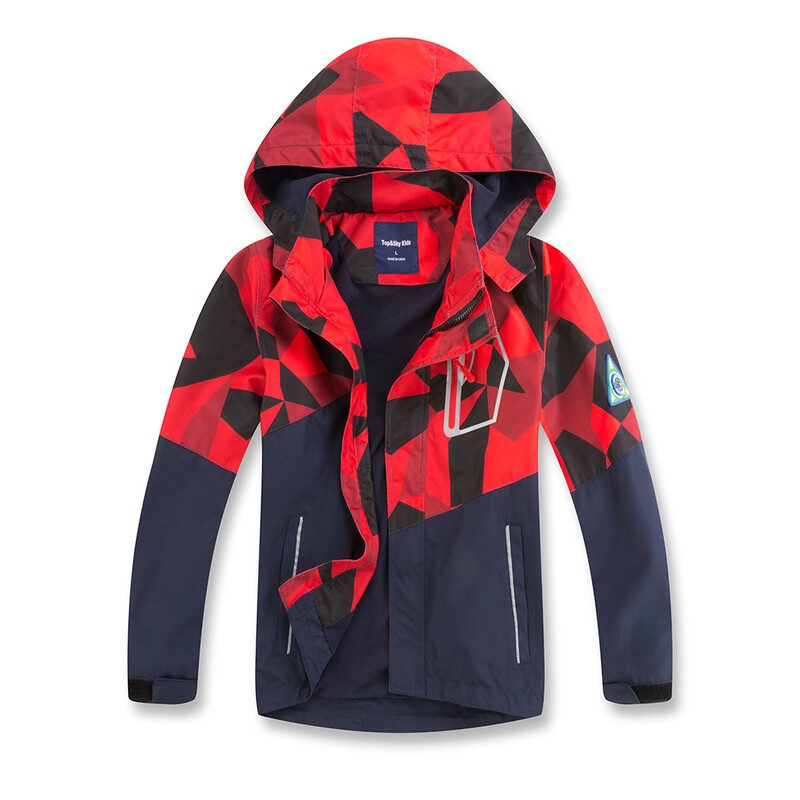 Παιδικά αδιάβροχα αντιανεμικά μπουφάν Παιδικά διπλό παλτό με επένδυση Fleece Outdoor Sporty αγόρια για κορίτσια 3-12 T Ανεμοδαρεία