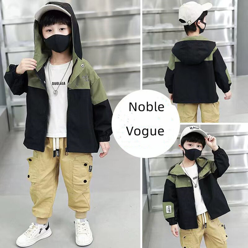 Dječja dječačka proljetna i jesenska parka vjetrovka kaput 2023 Nova dječja modna proljetna odjeća za dječake Modna jakna za bebe 2-7 godina