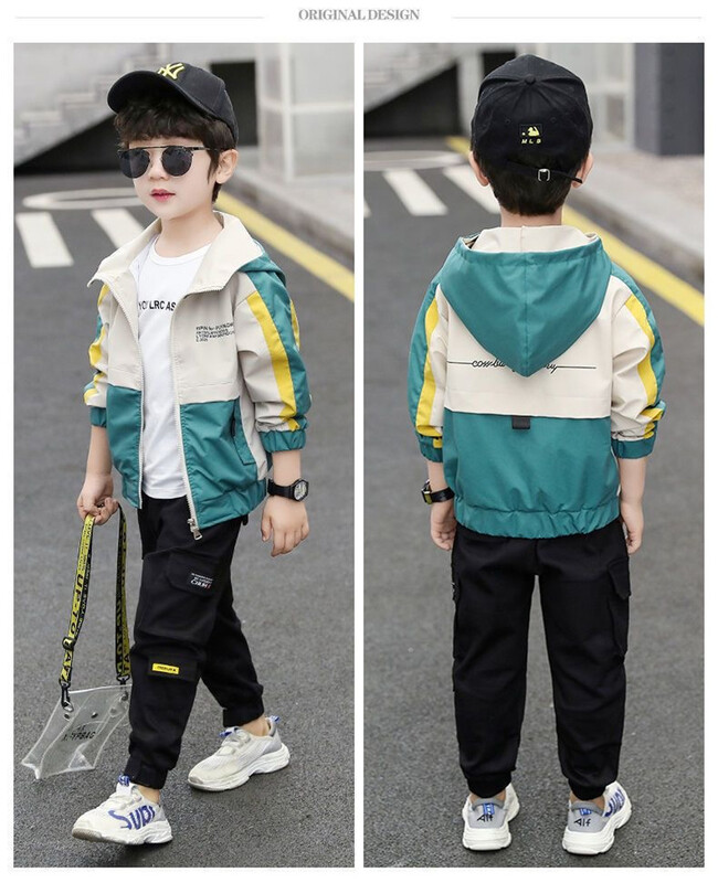 Dječaci Vjetrovke Jakne Proljeće Jesen Velika djeca Kardigan Kaputi Dječja odjeća Ležerna sportska gornja odjeća 3-10 godina