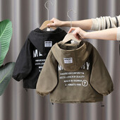 Dječački kaput Jakna Pamučna gornja odjeća Kaput 2023 Kaki proljeće jesen Sportske školske uniforme Dječja topla odjeća