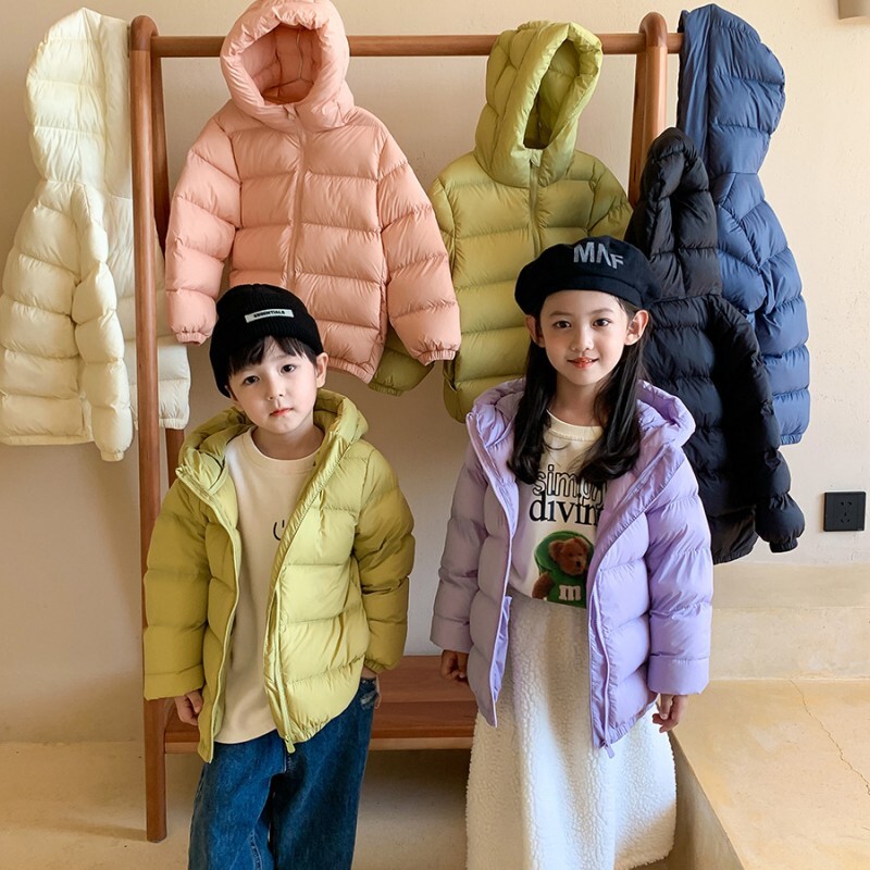3–18-aastased Lapsed Talvine 90% Pardisulud Kerge jope poistele Tüdrukutele Kapuutsiga mantel Teismelistele Soojad riided Lapsed Tugevad ülerõivad