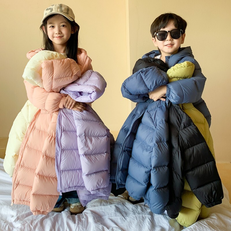3–18-aastased Lapsed Talvine 90% Pardisulud Kerge jope poistele Tüdrukutele Kapuutsiga mantel Teismelistele Soojad riided Lapsed Tugevad ülerõivad